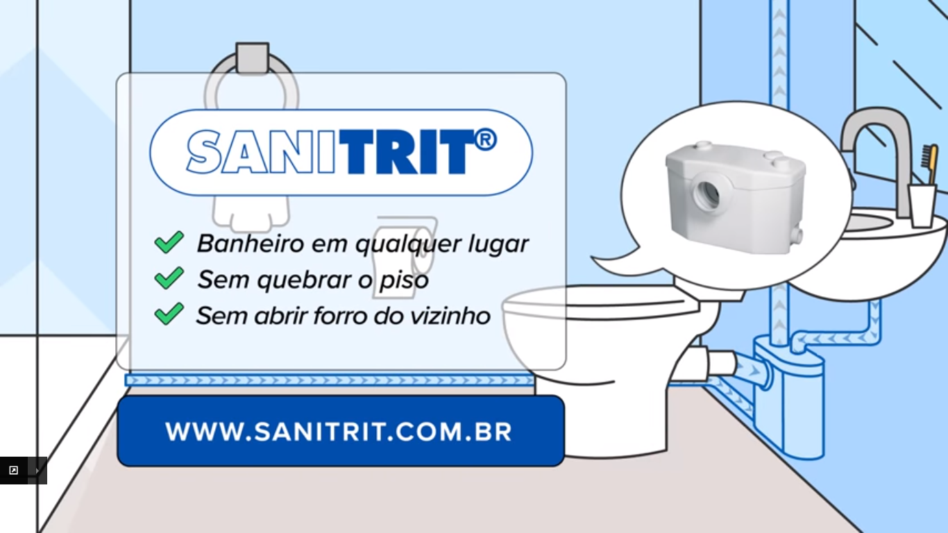 Como instalar o triturador sanitário Sanitrit?